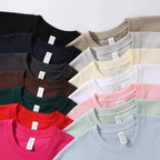 Women's Heavyweight 230GSM Cotton T-Shirt, Loose Drop Shoulder O-Neck S Windia