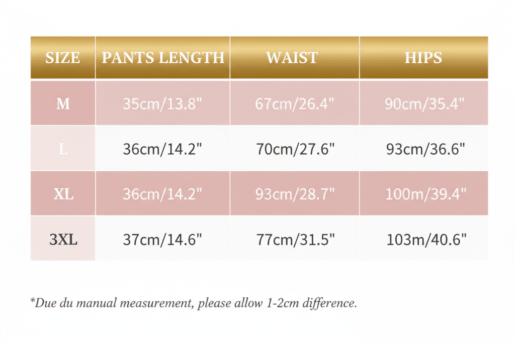 Women's High Waist Genuine Leather Shorts | Size Chart | Windia