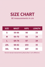 Women's Leather Pants Size Chart