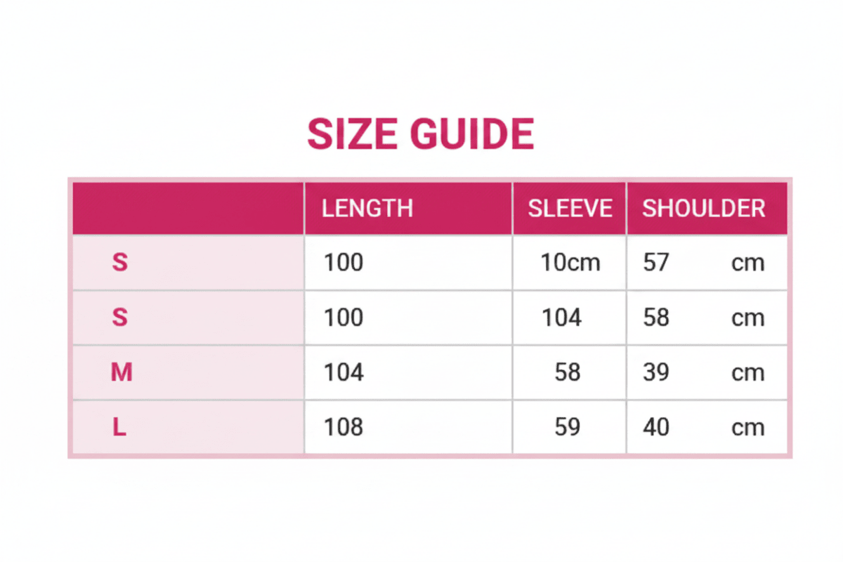 Luxury Wool Coat with Detachable Fox Fur Collar | Size Chart | Windia