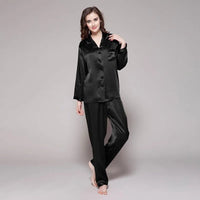 Women's Mulberry Silk Pajama Set | Long Sleeve 2-Piece Sleepwear - Windia